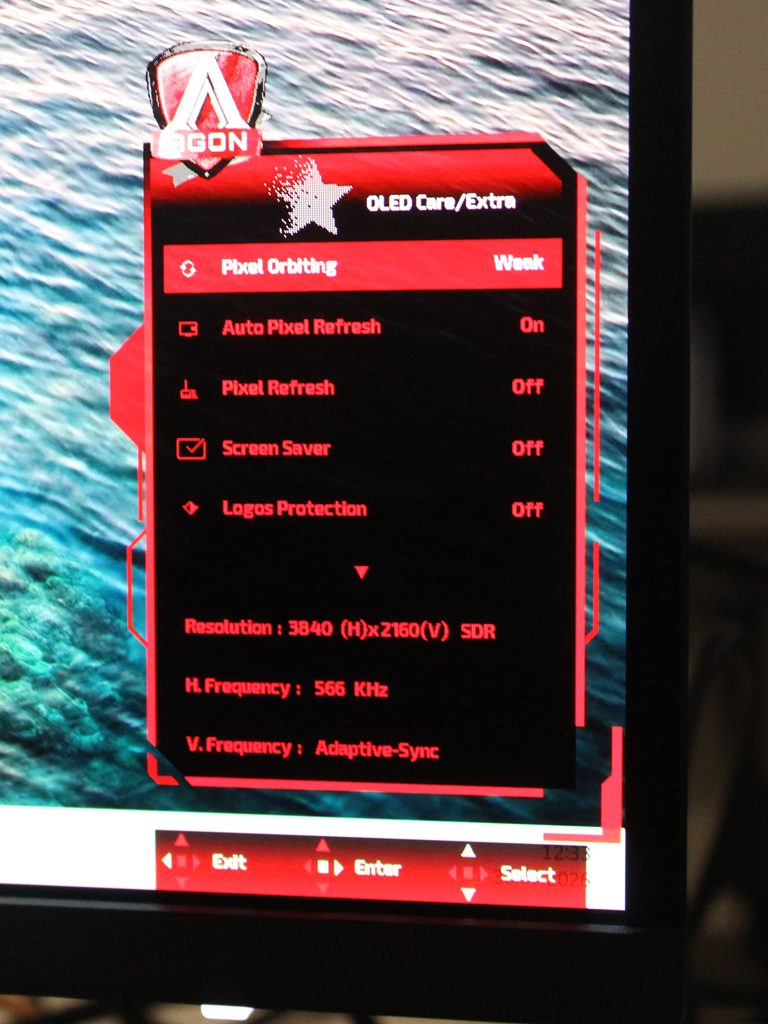 OSD ‒ OLED Care/Extra.